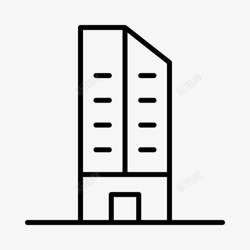 建筑城市发展图标svg_新图网 https://ixintu.com 发展 城市 城镇 建筑