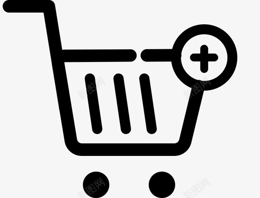 购买页面的-加入购物车svg_新图网 https://ixintu.com 购买页面的-加入购物车 线性 单色 商务