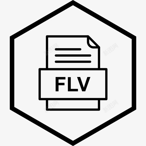 flv文件文档文件类型格式图标svg_新图网 https://ixintu.com 41种 flv 文件 文档 格式 类型