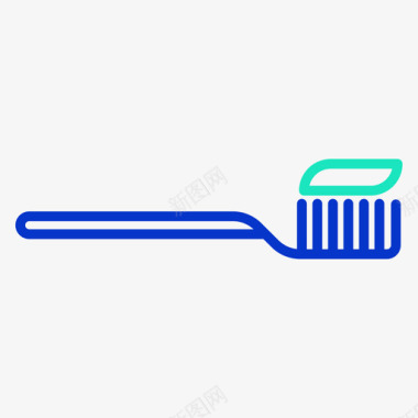 牙刷牙科39轮廓颜色图标图标