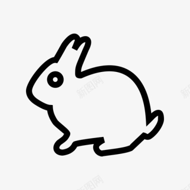 宠物兔兔子复活节图标图标