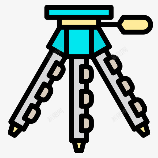 三脚架摄影112线色图标svg_新图网 https://ixintu.com 三脚架 摄影112 线色