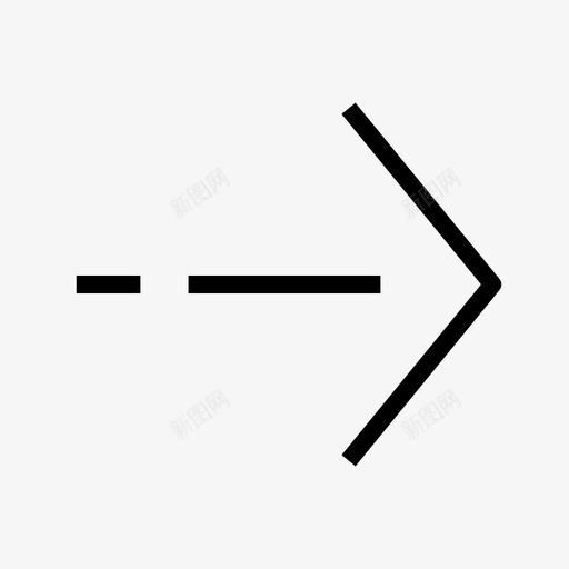 箭头V形方向图标svg_新图网 https://ixintu.com V形 右 方向 箭头 细箭头