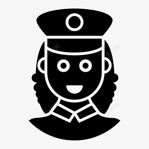 女警察头像警官警察图标svg_新图网 https://ixintu.com 化身 图标 头像 女警察 字形 职业 职业化 警官 警察