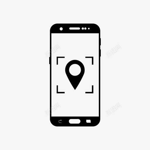 手机定位gps地图图标svg_新图网 https://ixintu.com gps 地图 多媒体收藏图标 导航 手机定位