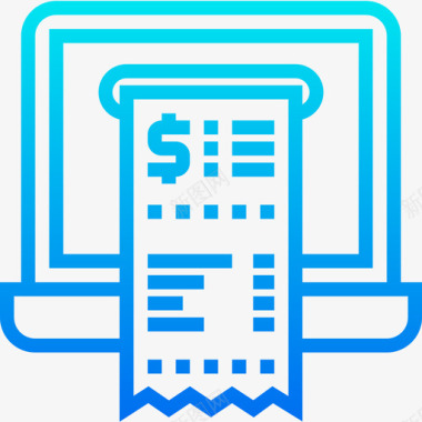 收据电子商务110梯度图标图标
