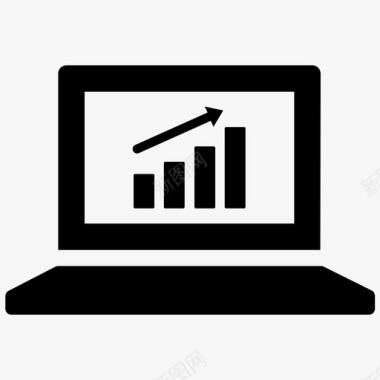 市场报告分析笔记本电脑图标图标