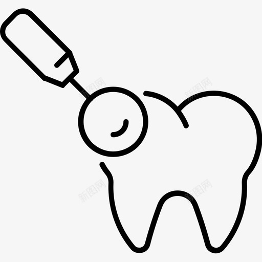 牙齿检查牙科口腔医学图标svg_新图网 https://ixintu.com 口腔医学 检查 牙科 牙齿