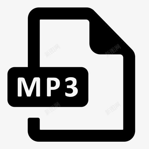 mp3文件音频格式图标svg_新图网 https://ixintu.com mp3 图标 文件 格式 音频