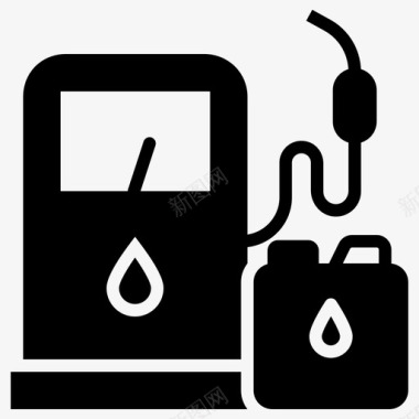 加油站泵生物柴油生物乙醇图标图标