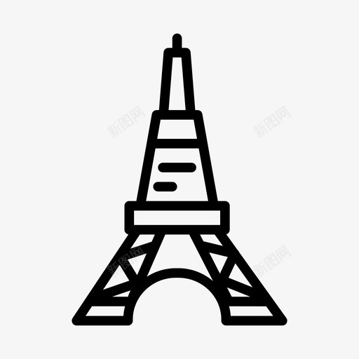 埃菲尔铁塔纪念碑21号直线型图标svg_新图网 https://ixintu.com 21号 埃菲尔铁塔 直线 纪念碑 线型