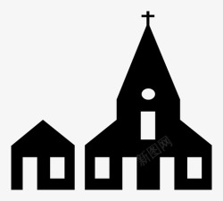 教堂人员教区建筑基督教图标高清图片