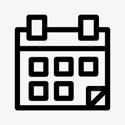 日历业务财务图标svg_新图网 https://ixintu.com 2行 ui web 业务 业务管理 日历 财务
