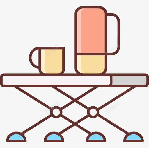 野营桌野营126线性颜色图标svg_新图网 https://ixintu.com 线性颜色 野营126 野营桌
