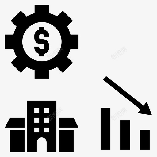 赤字业务亏损图标svg_新图网 https://ixintu.com 业务 亏损 优化雕文 短缺 营业额 赤字