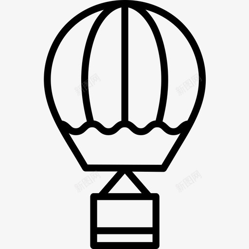 热气球运输139直线图标svg_新图网 https://ixintu.com 热气球 直线 运输139