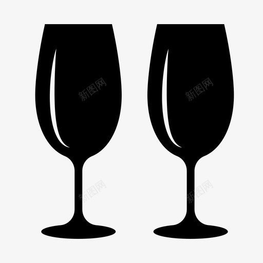 酒杯香槟饮料图标svg_新图网 https://ixintu.com 咖啡厅和餐厅 活动 派对 酒杯 饮料 香槟