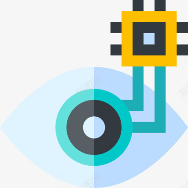 眼睛机器人41扁平图标图标