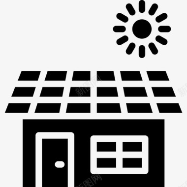 太阳能智能家居58填充图标图标