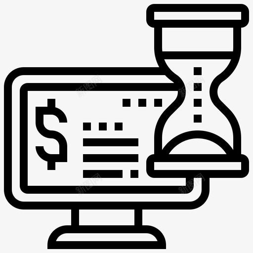 时间计算机沙漏图标svg_新图网 https://ixintu.com 价值 时间 沙漏 行行 计算机 货币 银行