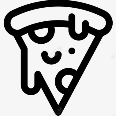 披萨片快餐68直系图标图标