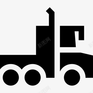 卡车车辆和运输车3辆满载图标图标