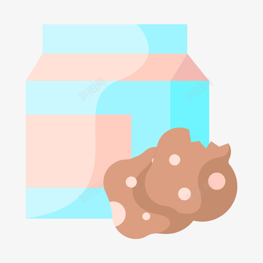 饼干和牛奶婴儿淋浴29平铺图标svg_新图网 https://ixintu.com 婴儿 平铺 淋浴 牛奶 饼干