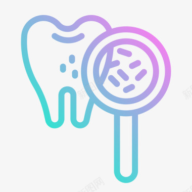细菌牙科46梯度图标图标
