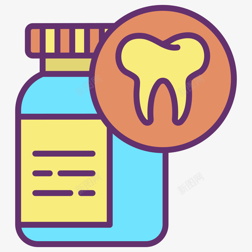 医学牙科40线性颜色图标svg_新图网 https://ixintu.com 医学 牙科 线性 颜色