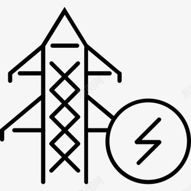 电塔电流电图标图标