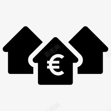 欧元增加货币图标图标