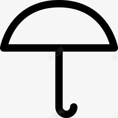 雨伞防护防雨图标图标