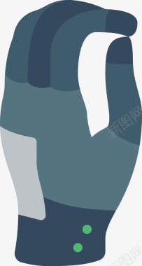 贝克尔手假肢4扁平图标图标