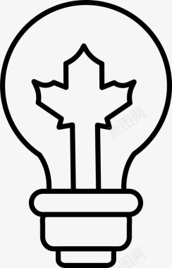 加拿大灯泡蓝色加拿大人图标图标