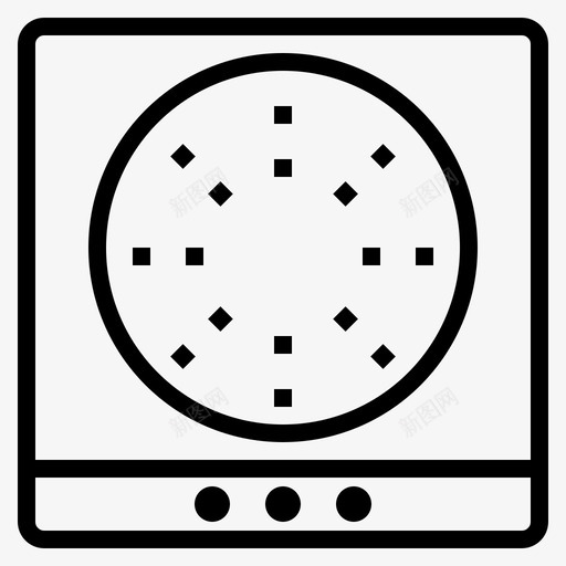 灶台电器厨房图标svg_新图网 https://ixintu.com 厨房 器具 灶台 电器