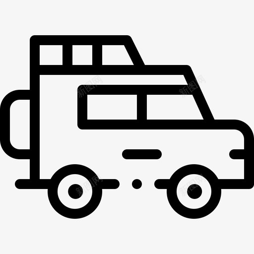 吉普车车辆和运输工具直线型图标svg_新图网 https://ixintu.com 吉普车 直线 线型 车辆 运输工具
