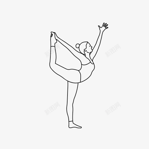 舞王姿势身体运动图标svg_新图网 https://ixintu.com 健康 哈他 姿势 瑜伽 舞王 身体 运动