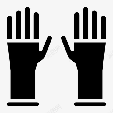 手套清洁防护图标图标