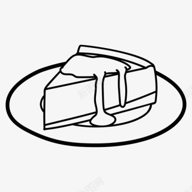 蛋糕片面包店奶油蛋糕图标图标