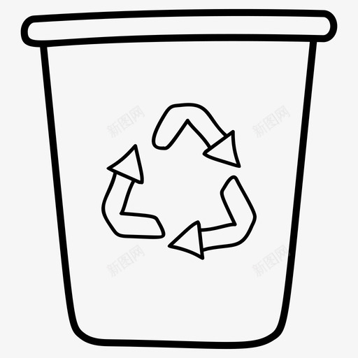 回收回收站可再生图标svg_新图网 https://ixintu.com 再利用 再加 再生 加工 可再 向量 回收 回收站 货币 金融 银行