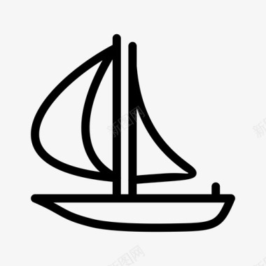 帆船巡洋舰渡轮图标图标