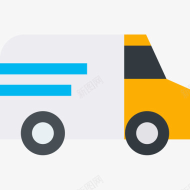 货车车辆和运输车4辆平车图标图标