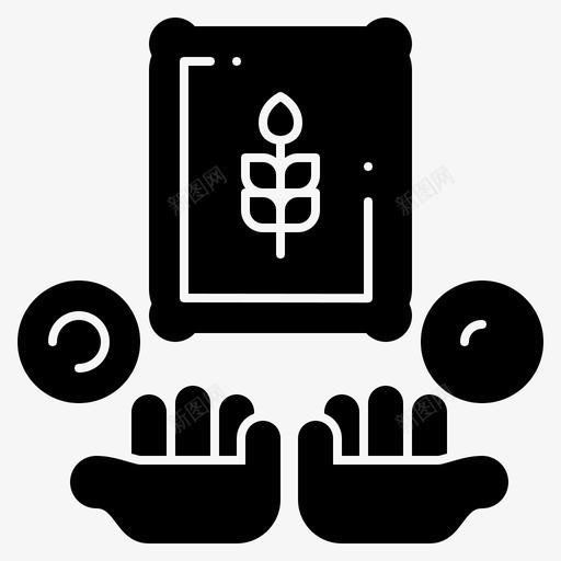 天课慈善手图标svg_新图网 https://ixintu.com 伊斯兰 伊斯兰铭文 天课 慈善 手 金钱