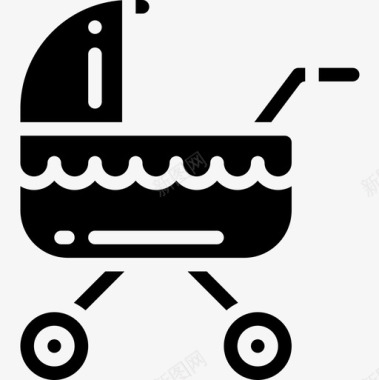 婴儿车养育孩子2填充物图标图标