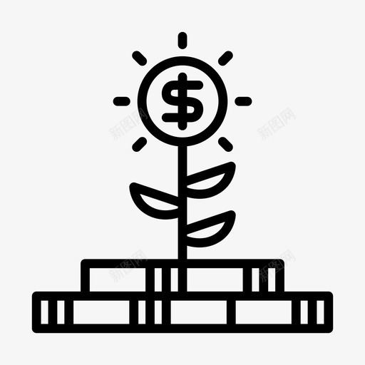 成长融资种植图标svg_新图网 https://ixintu.com 商业和金融 成功 成长 种植 融资