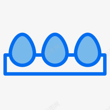鸡蛋厨房89蓝色图标图标