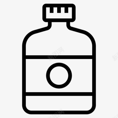 瓶瓶和容器线性图标图标