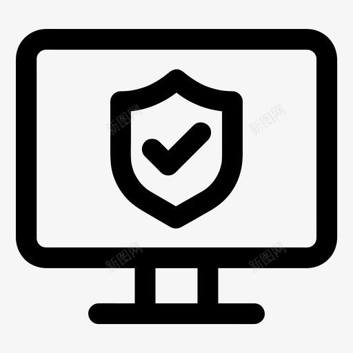 计算机验证防病毒批准图标svg_新图网 https://ixintu.com 安全 批准 计算机验证 防病毒