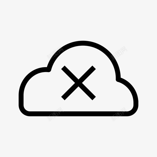 云取消数据图标svg_新图网 https://ixintu.com 云 删除 取消 天气 存储 数据 用户界面