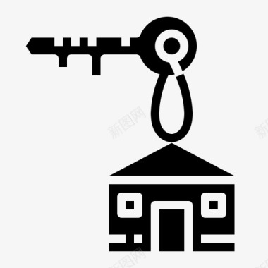 钥匙通道房屋图标图标